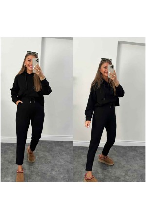 203409 TOPTAN SİYAH EŞOFMAN TAKIM