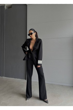 203794 TOPTAN SİYAH PANTOLON TAKIM