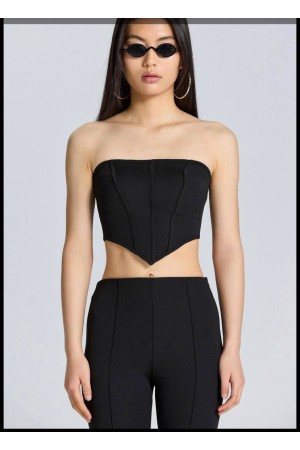 204233 TOPTAN SİYAH CROP