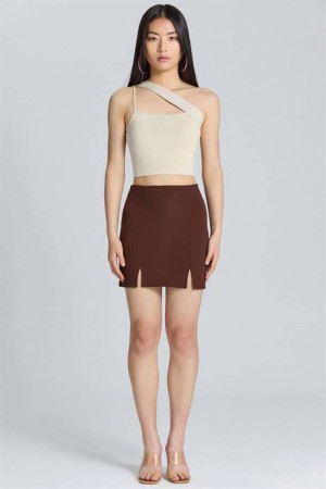 204234 coffee SKIRT