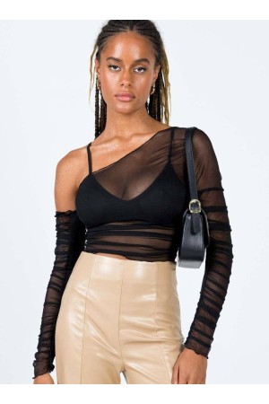 204239 TOPTAN SİYAH CROP