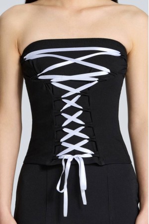 204249 TOPTAN SİYAH CROP