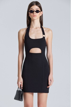 204254 TOPTAN SİYAH ELBİSE