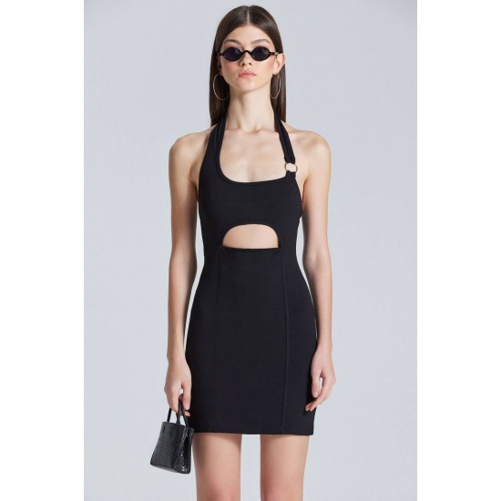 204254 TOPTAN SİYAH ELBİSE