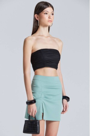 204256 TOPTAN SİYAH CROP