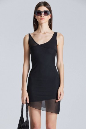 204258 TOPTAN SİYAH ELBİSE