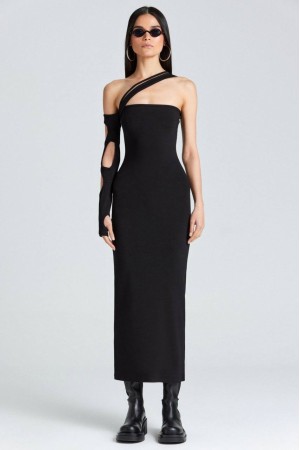 204267 TOPTAN SİYAH ELBİSE