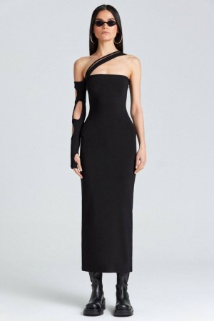 204267 TOPTAN SİYAH ELBİSE