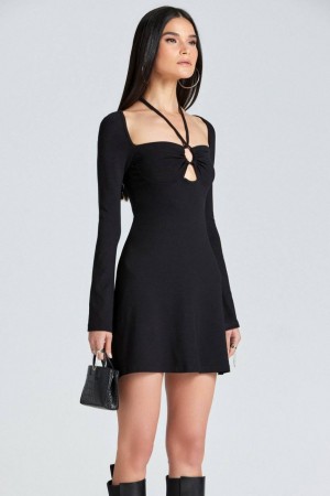 204277 TOPTAN SİYAH ELBİSE