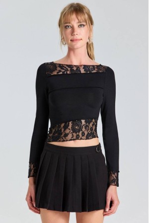 204291 TOPTAN SİYAH CROP