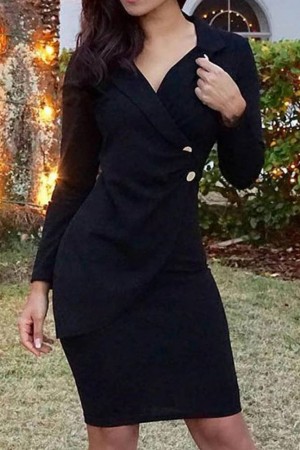 204569 TOPTAN SİYAH ELBİSE