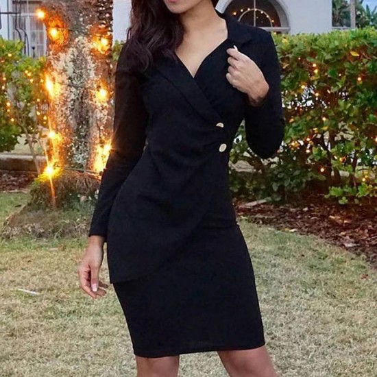 204569 TOPTAN SİYAH ELBİSE