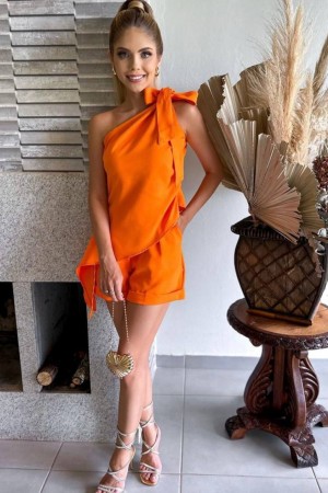 204582 TOPTAN ORANGE ŞORT TAKIM