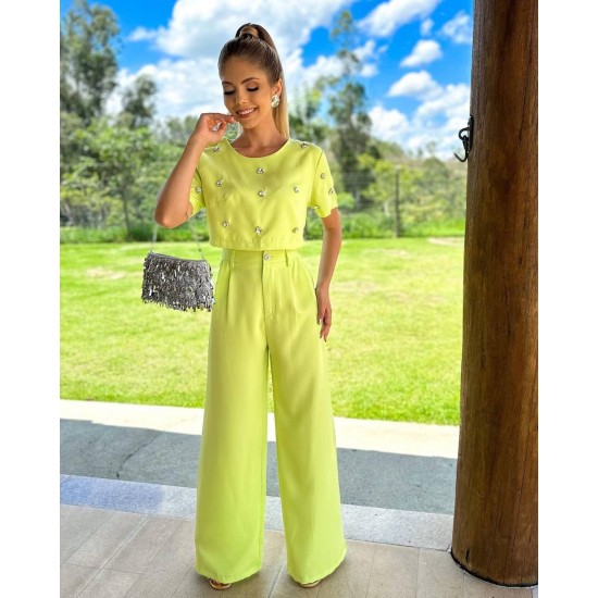 204585 GREEN Shorts suit