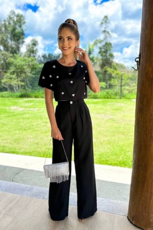 204589 black Shorts suit