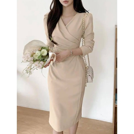 204602 beige DRESS