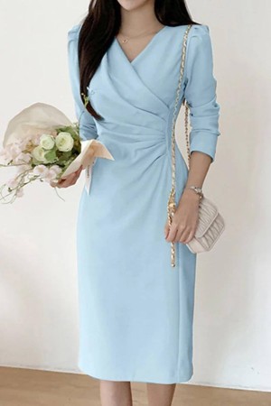 204603 bebe blue DRESS