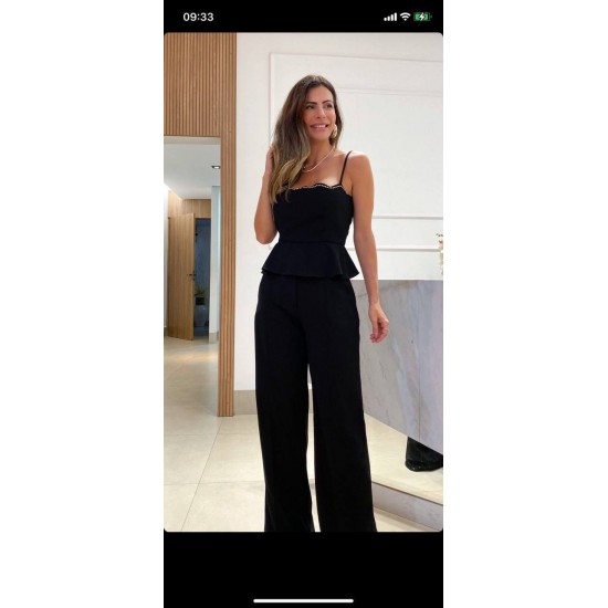 204607 black Pants suit
