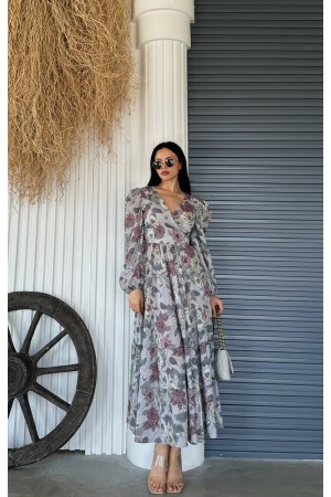 204792 TOPTAN DESENLİ ELBİSE