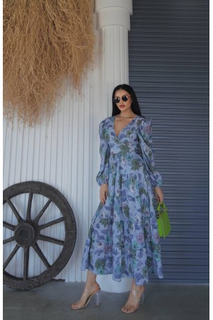 204793 TOPTAN DESENLİ ELBİSE