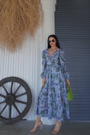 204793 TOPTAN DESENLİ ELBİSE