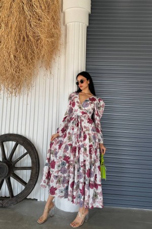 204794 TOPTAN DESENLİ ELBİSE