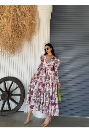 204794 TOPTAN DESENLİ ELBİSE