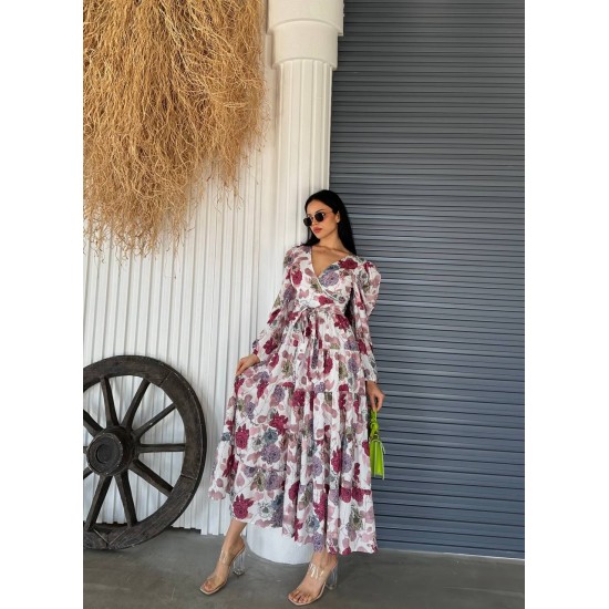 204794 TOPTAN DESENLİ ELBİSE