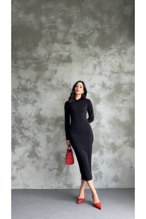 204803 TOPTAN SİYAH ELBİSE