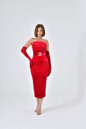 204841 TOPTAN KIRMIZI ABİYE