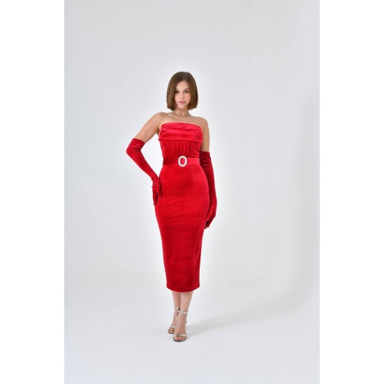 204841 TOPTAN KIRMIZI ABİYE