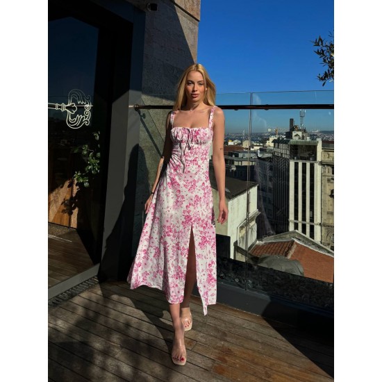 205186 TOPTAN DESENLİ ELBİSE