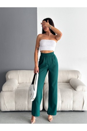 205321 TOPTAN ZÜMRÜT YEŞİL PANTOLON