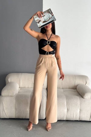 205328 beige TROUSERS