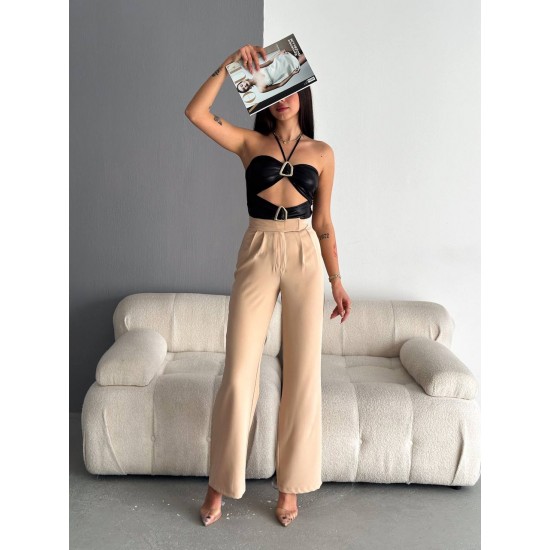 205328 beige TROUSERS