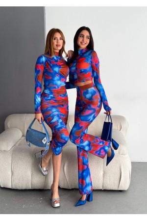 205338 TOPTAN DESENLİ ELBİSE