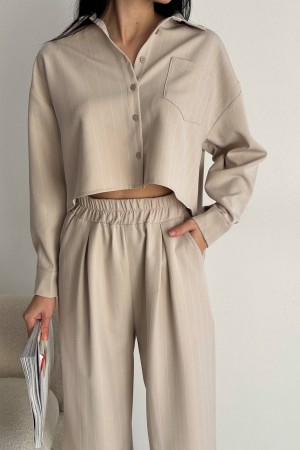 205339 beige Pants suit