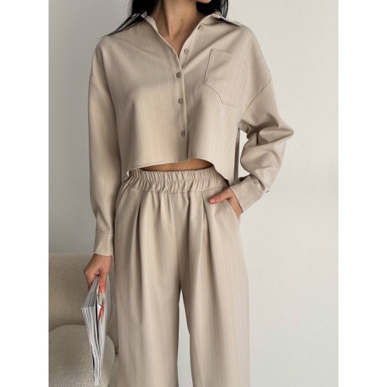205339 beige Pants suit