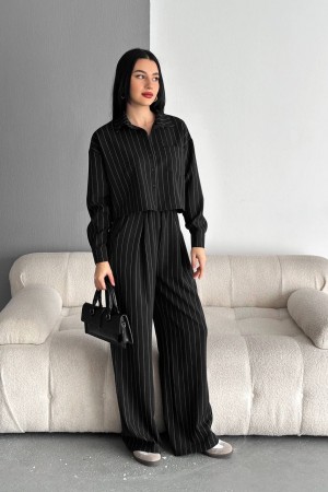 205342 black Pants suit
