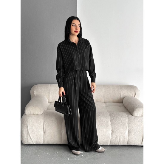 205342 black Pants suit