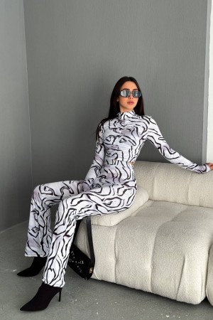 205343 TOPTAN DESENLİ PANTOLON TAKIM