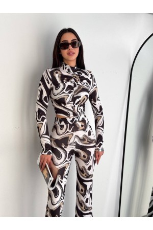 205345 TOPTAN DESENLİ PANTOLON TAKIM