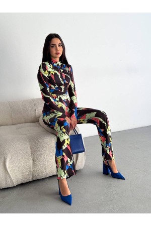 205347 TOPTAN DESENLİ PANTOLON TAKIM