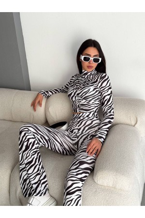 205348 TOPTAN DESENLİ PANTOLON TAKIM