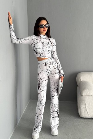 205350 TOPTAN DESENLİ PANTOLON TAKIM