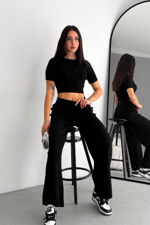 205354 TOPTAN SİYAH PANTOLON TAKIM