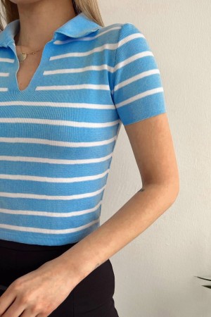 205370 TOPTAN ÇİZGİLİ BLUZ