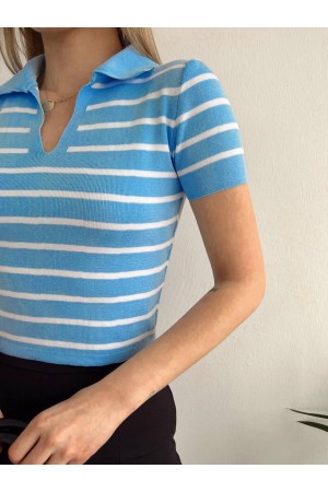 205370 TOPTAN ÇİZGİLİ BLUZ