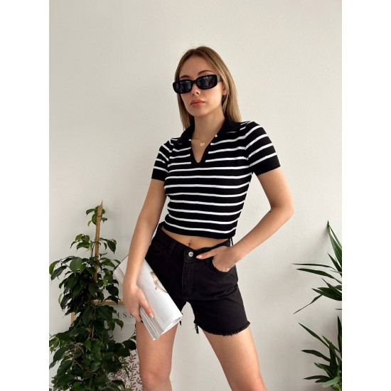 205371 TOPTAN ÇİZGİLİ BLUZ