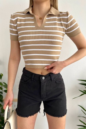 205372 TOPTAN ÇİZGİLİ BLUZ